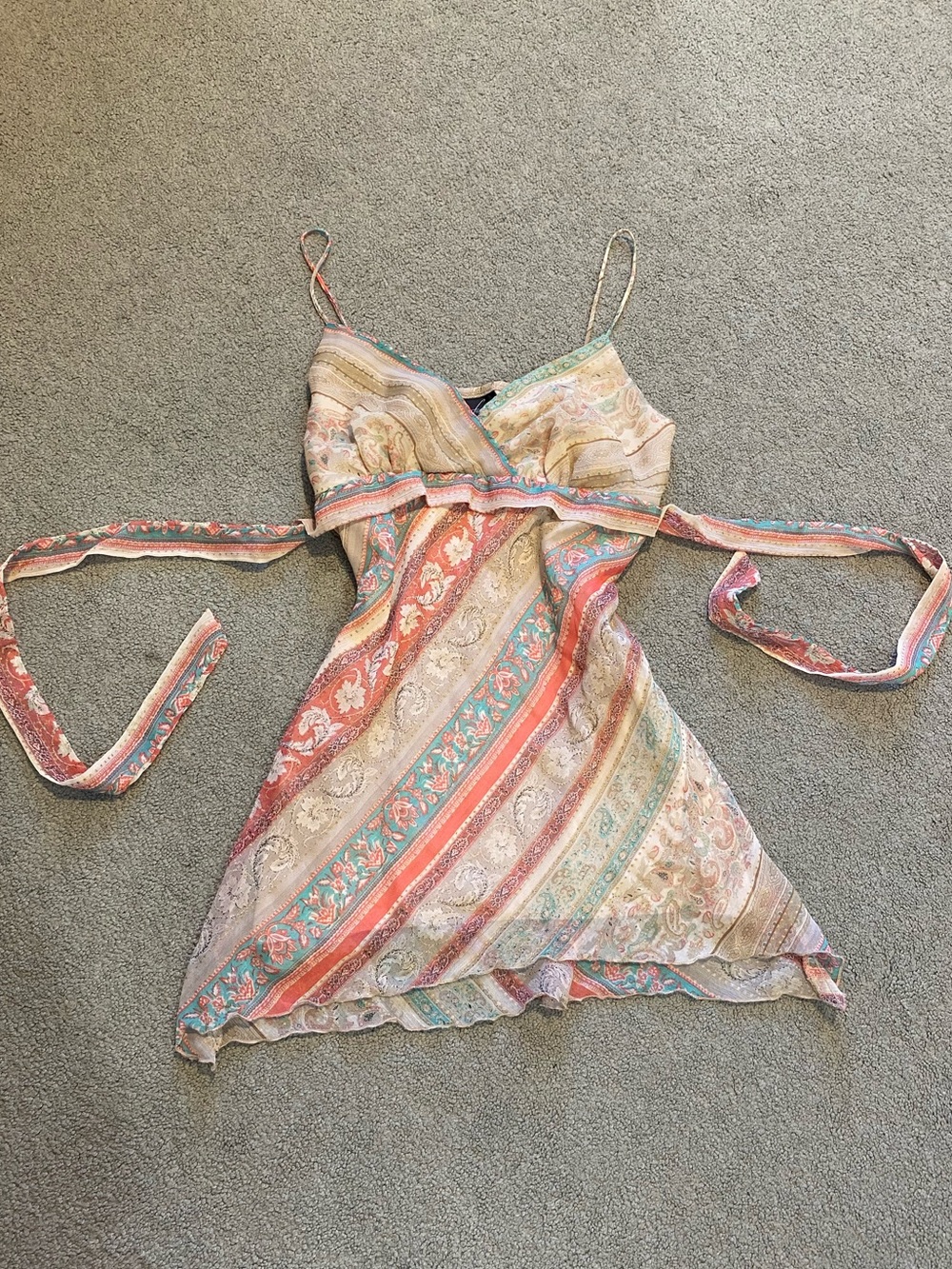 Women’s Multi-Color Paisley Wrap top